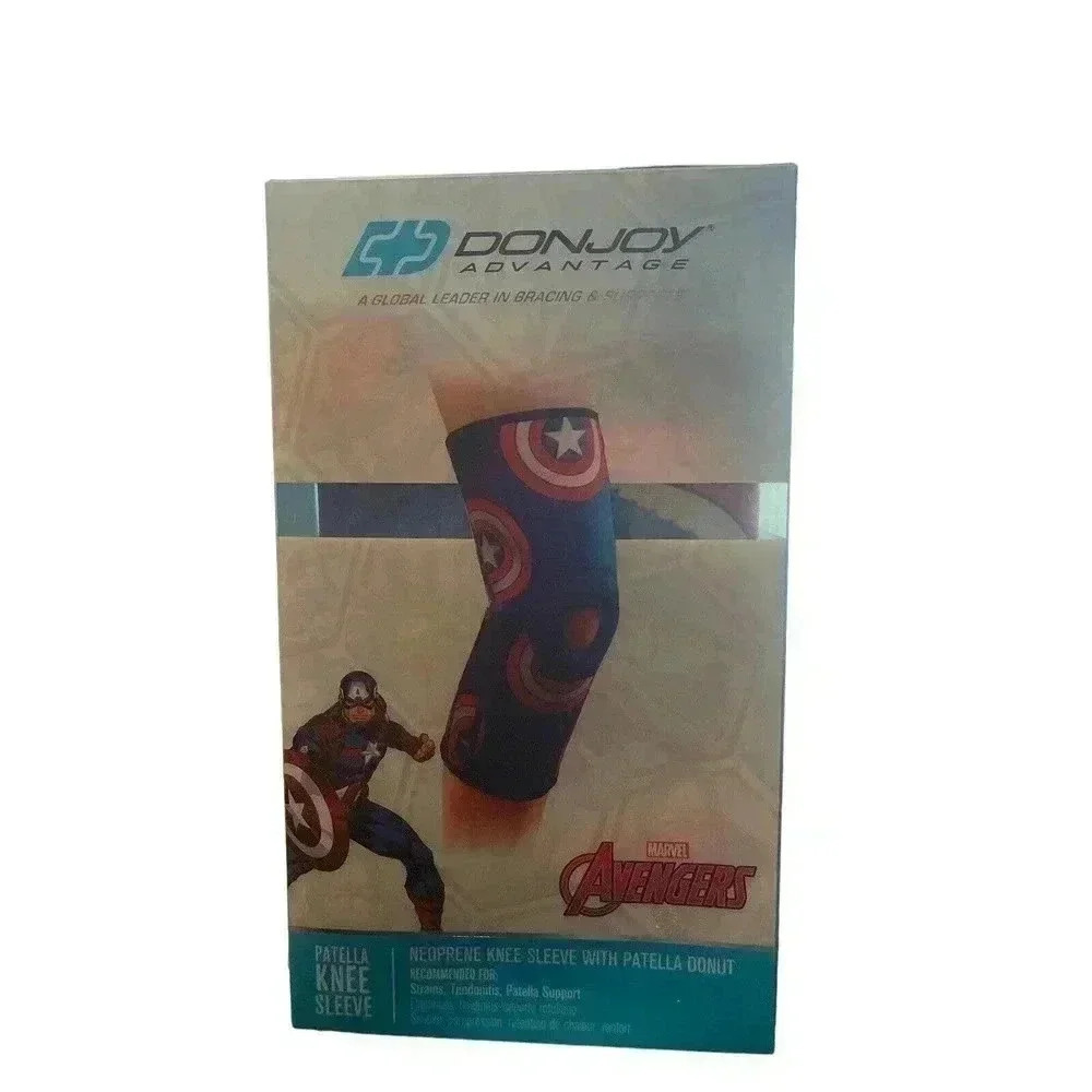 DonJoy Neoprene Knee Sleeve With Patella Donut Youth Avengers